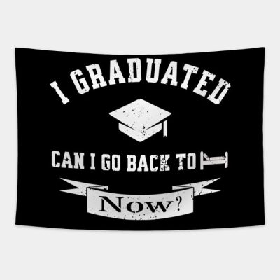 I Graduated Can I Go Back To Bed Now Class 2022 Tapestry Official Graduation Merch