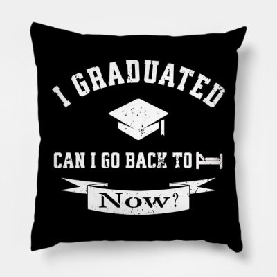 I Graduated Can I Go Back To Bed Now Class 2022 Throw Pillow Official Graduation Merch