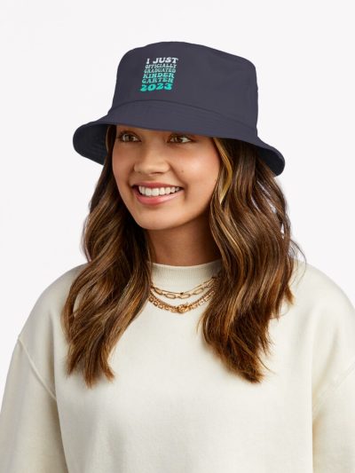 Groovy I Officially Graduated Kindergarten 2023 Graduation Bucket Hat Official Graduation Merch