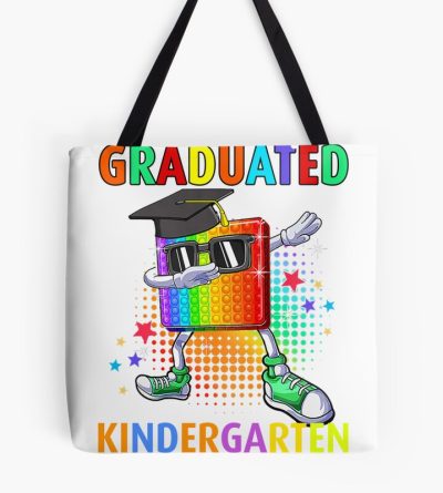 Kids I Officially Graduated Kindergarten Graphic Tote Bag Official Graduation Merch