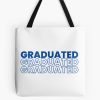 Graduated Graduated Graduated In Navy Tote Bag Official Graduation Merch