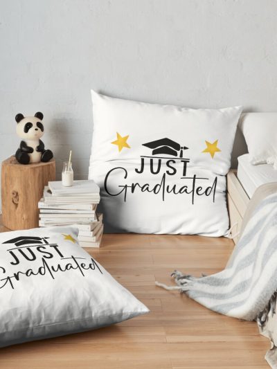 I Just Graduated, Officially Graduated Throw Pillow Official Graduation Merch