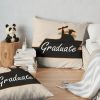 Graduated Virtually Cap And Gown Throw Pillow Official Graduation Merch