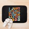 Groovy I Officially Graduated Kindergarten 2023 Graduation Bath Mat Official Graduation Merch