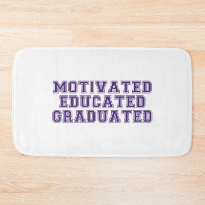 Motivated Educated Graduated - Graduation Bath Mat Official Graduation Merch