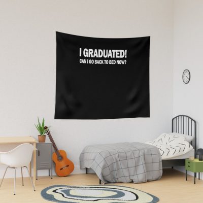 Apparel Pajamagrad I Graduated Can I Go Back To Bed Now Tapestry Official Graduation Merch