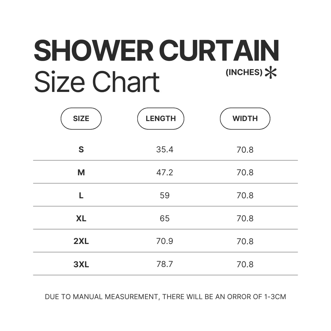 Shower Curtain Size Chart - Graduation Gifts